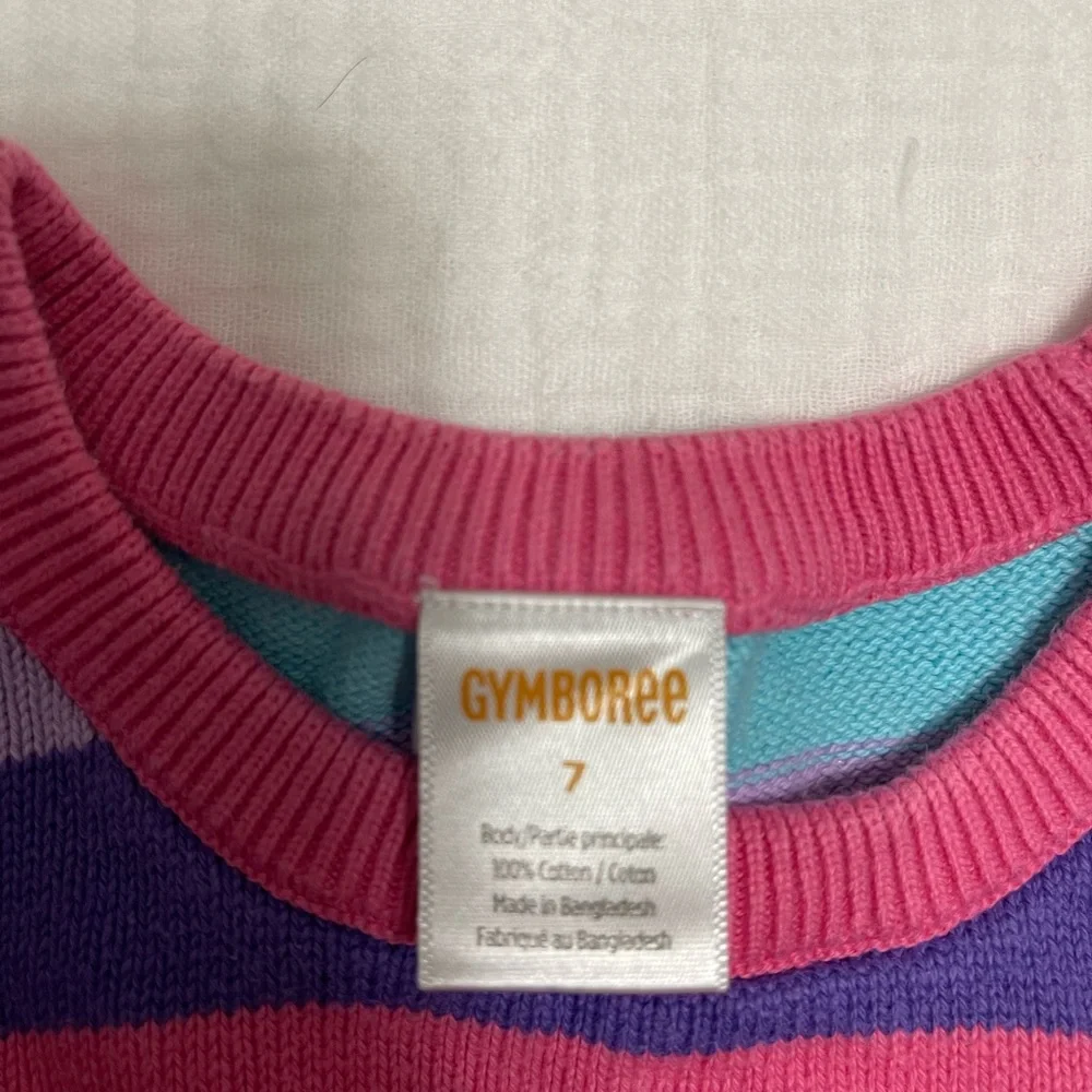 Gymboree Rainbow Striped Knit Dress - Pink, Orange, Yellow, Green, Blue, Purple